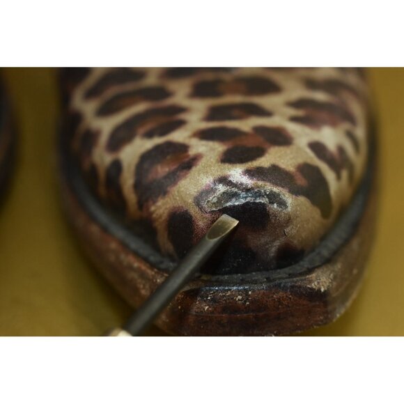 Ariat Dixon Womens Bootie Size 6.5 Distressed Brown Leopard Western Boots -Flaws - Picture 4 of 11